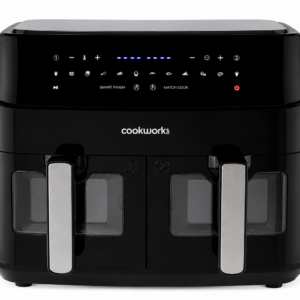 Cookworks 9L Dual Air Fryer - Black - 148/6630